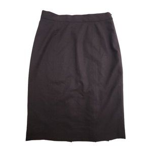 Adec Brown Wool Skirt Pencil Solid Career Straight nwot 42 8
